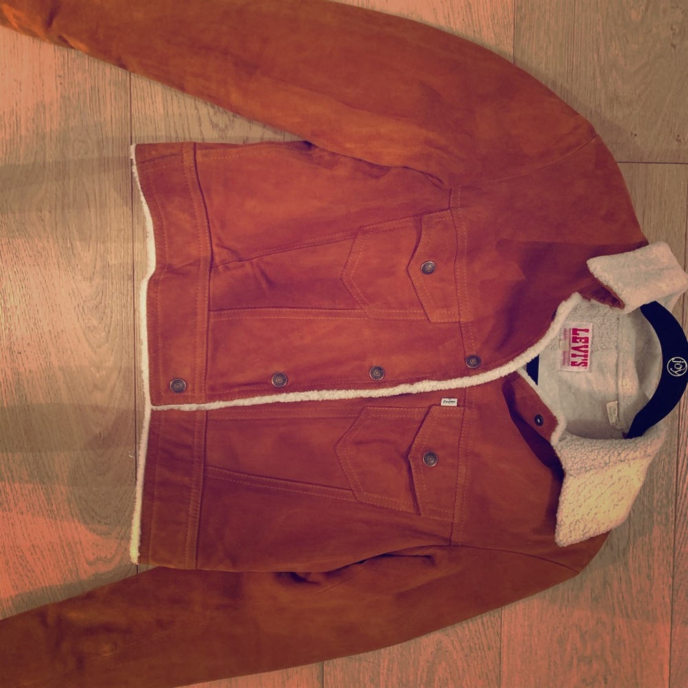 Levi’s limited edition suede Sherpa jacket Sz S